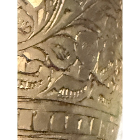 Vtg Brass Lassi Cup-Etched-Likely From India-Diameter 3 3/8"-Height 2.25"-Wt 7oz - Picture 6 of 16